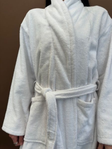 Халат велюровый L-2XL, белый HBV-L-2XL фото